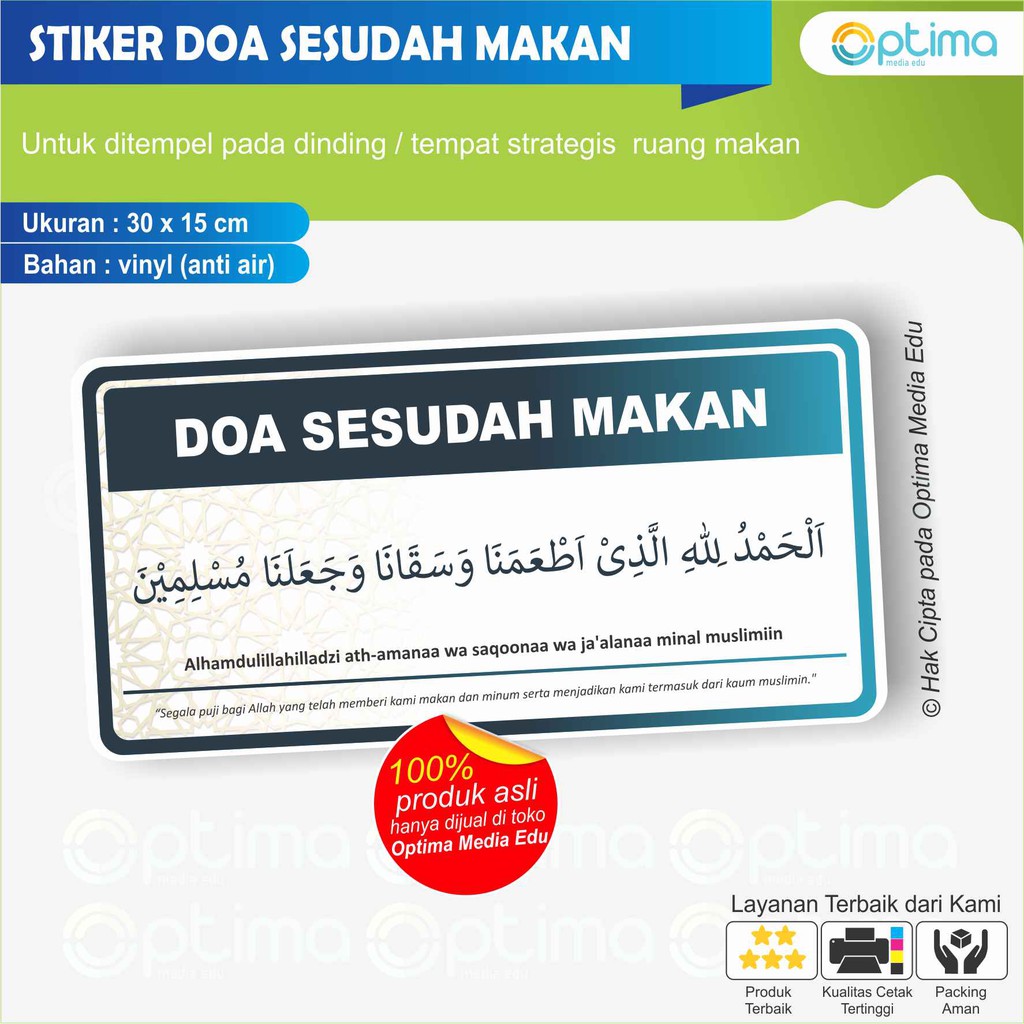 

STIKER Tulisan DOA SESUDAH MAKAN