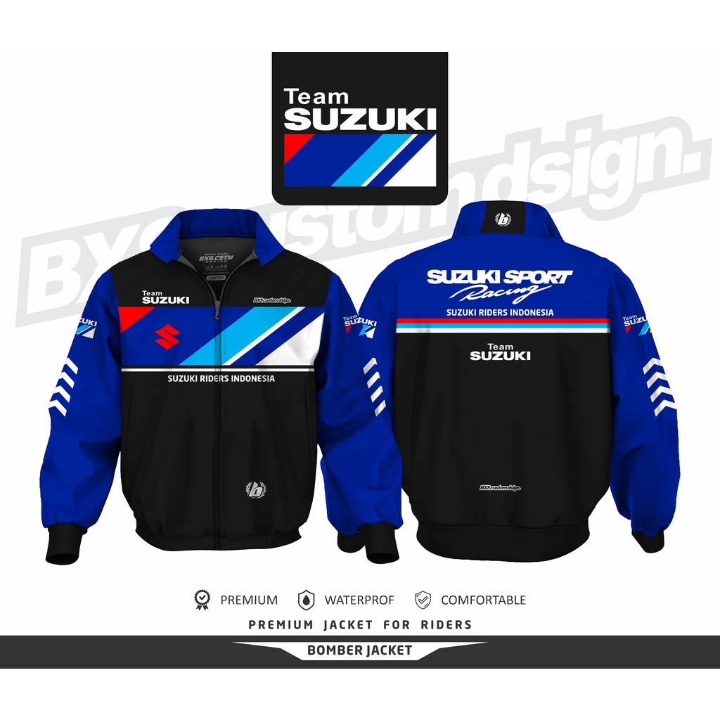 JAKET SUZUKI RIDERS TEAM SUZUKI SATRIA FU | 2TAK | RU | SUZUKI SATRIA 2STROKE WATERPROOF UNTUK TOURI