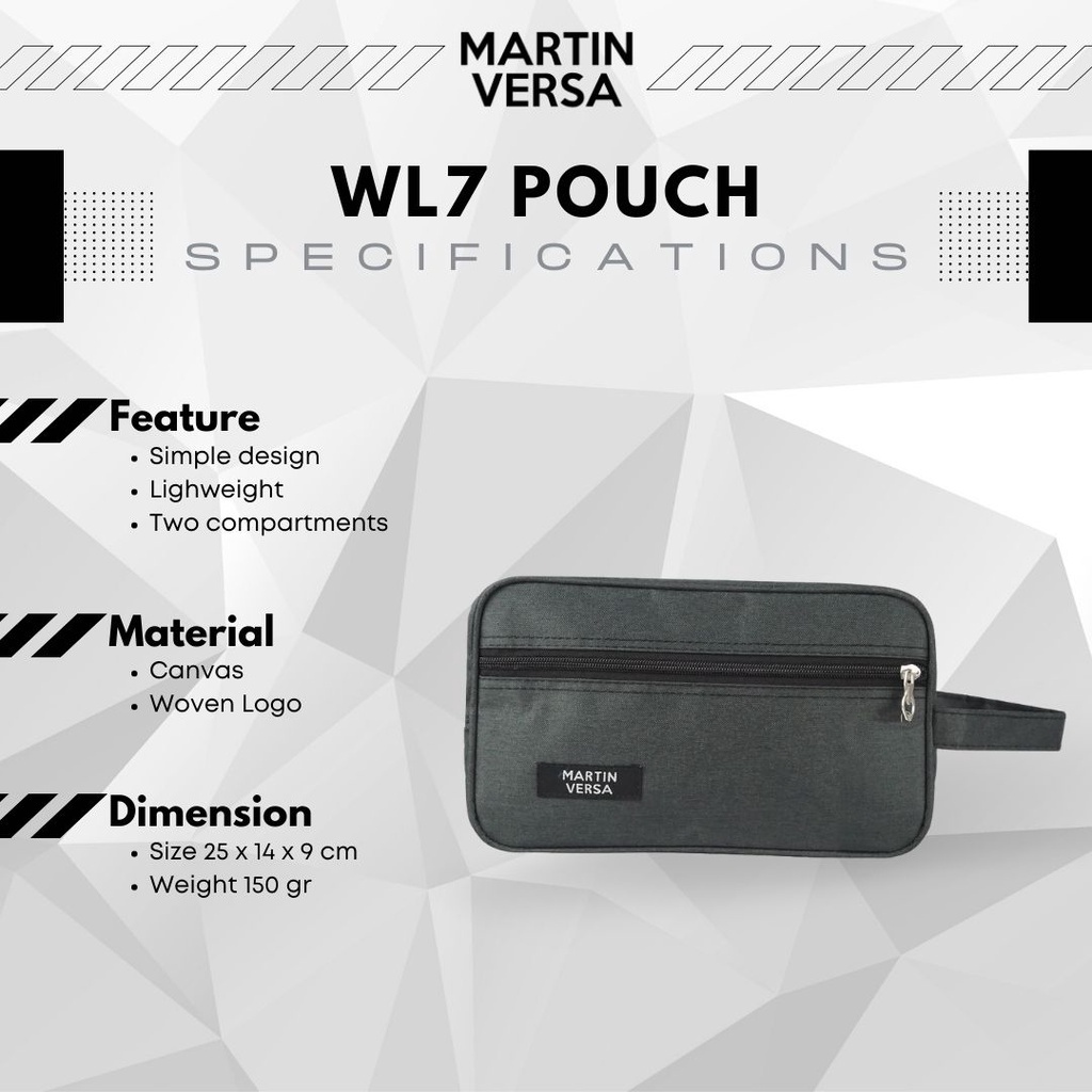 Martin Versa WL7 Tas Pouch Unisex Kanvas Nylon | Tas Serbaguna Pria & Wanita
