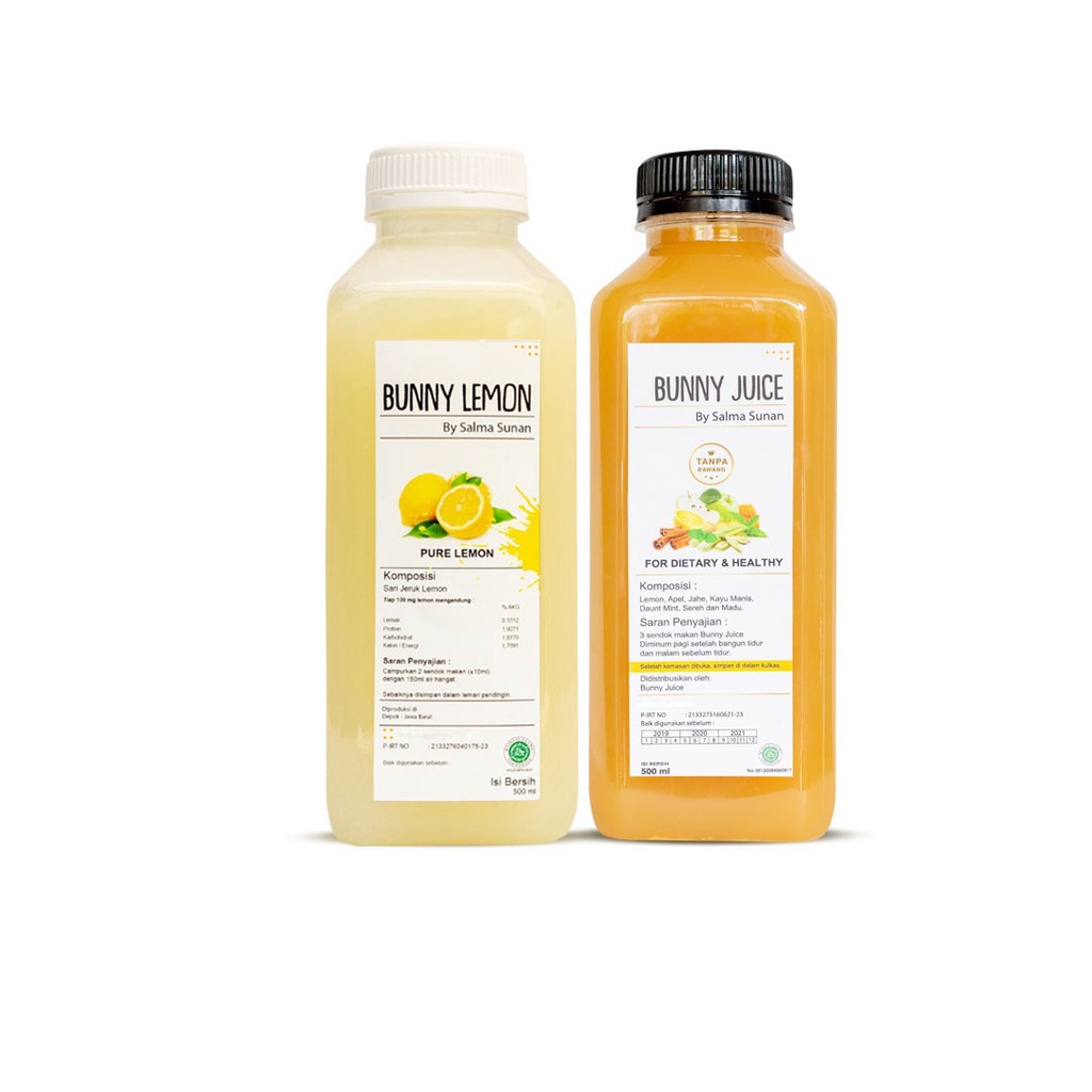 

Sari Lemon Asli Jus Diet Herbal (Paket Bunny Lemon dan Bunny Juice) (dapet 2 botol @500ml) Untuk Diet Kesehatan Alami Imunitas Tubuh TANPA BAWANG BPOM HALAL MUI