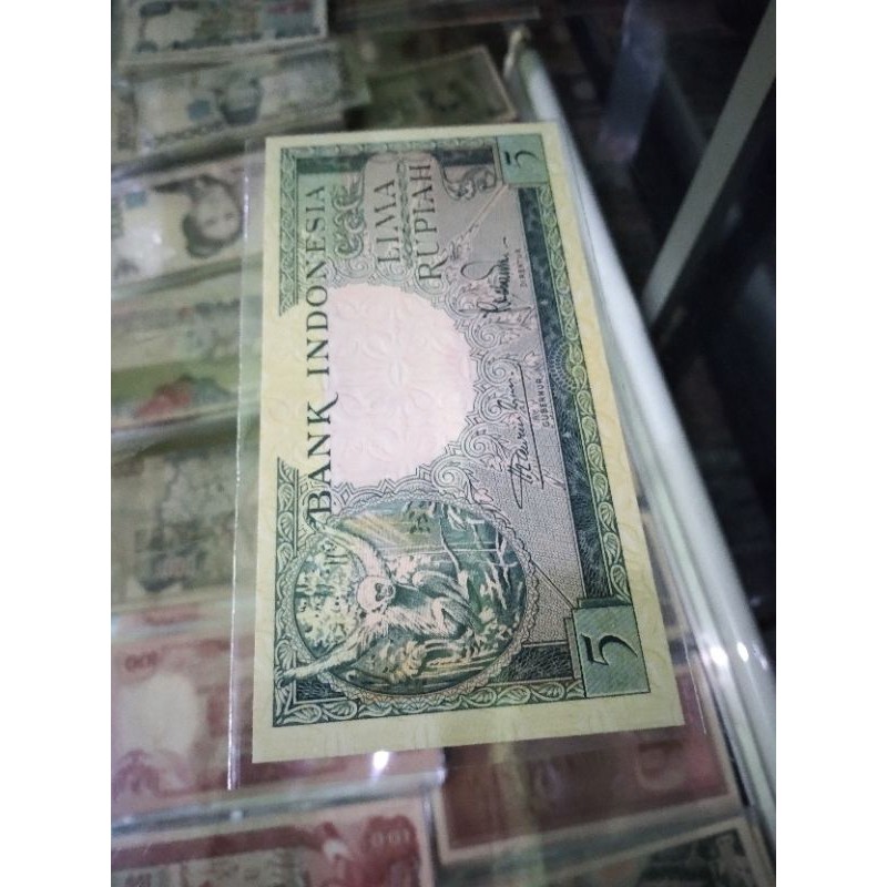 Uang kuno 5 rupiah seri hewan original