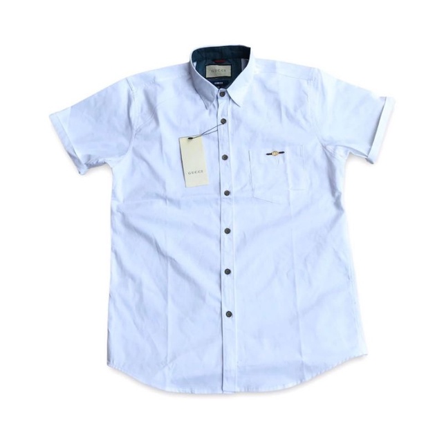 KEMEJA PENDEK PRIA GUCCI IMPORT PREMIUM - KEMEJA LENGAN PENDEK - KEMEJA POLOS PRIA