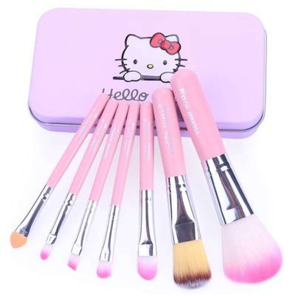 [ORI] JEPANG HELLO KITTY BRUSH MAKE UP 7pc | HELO KITY KITI KITTI | KUAS MAKEUP KOSMETIK BERKUALITAS