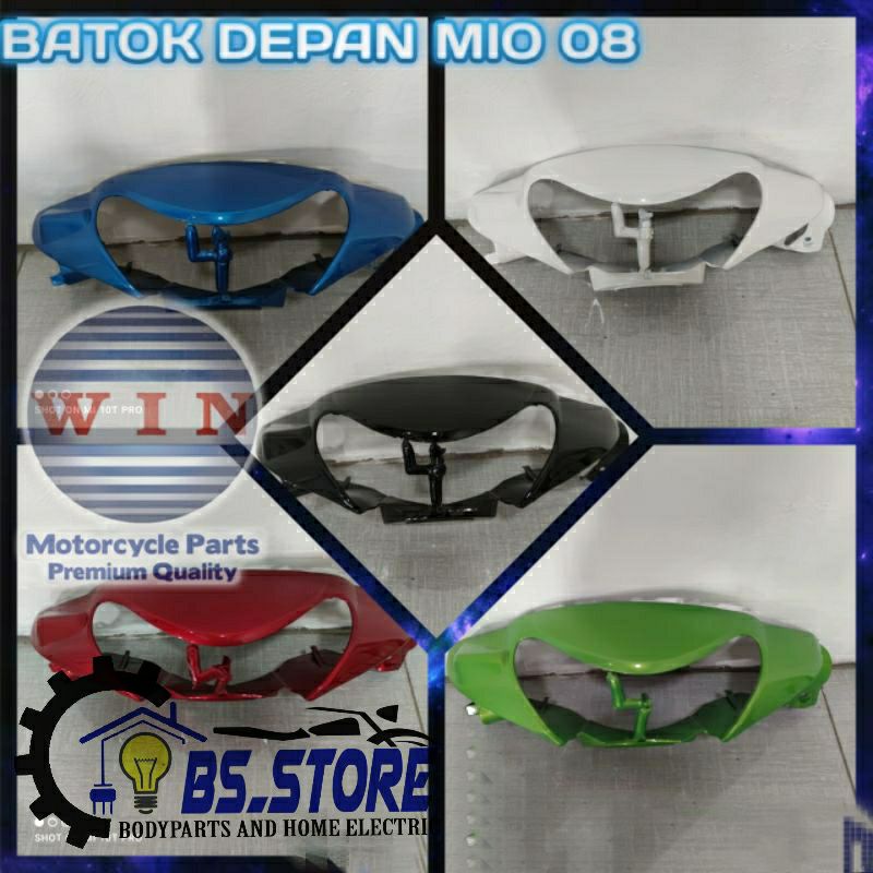 BATOK DEPAN MIO SPORTY SMILE 2008 2009 2010 2011 HITAM PUTIH HIJAU BIRU MERAH MAROON