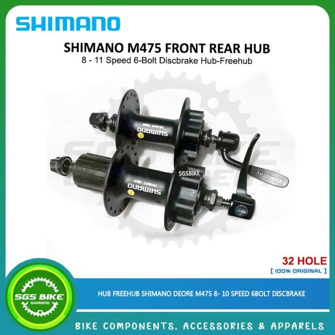 @=@=@=@=] Hub Freehub Shimano M475 32 Hole Discbrake 6 Bolt FH-M475 32H
