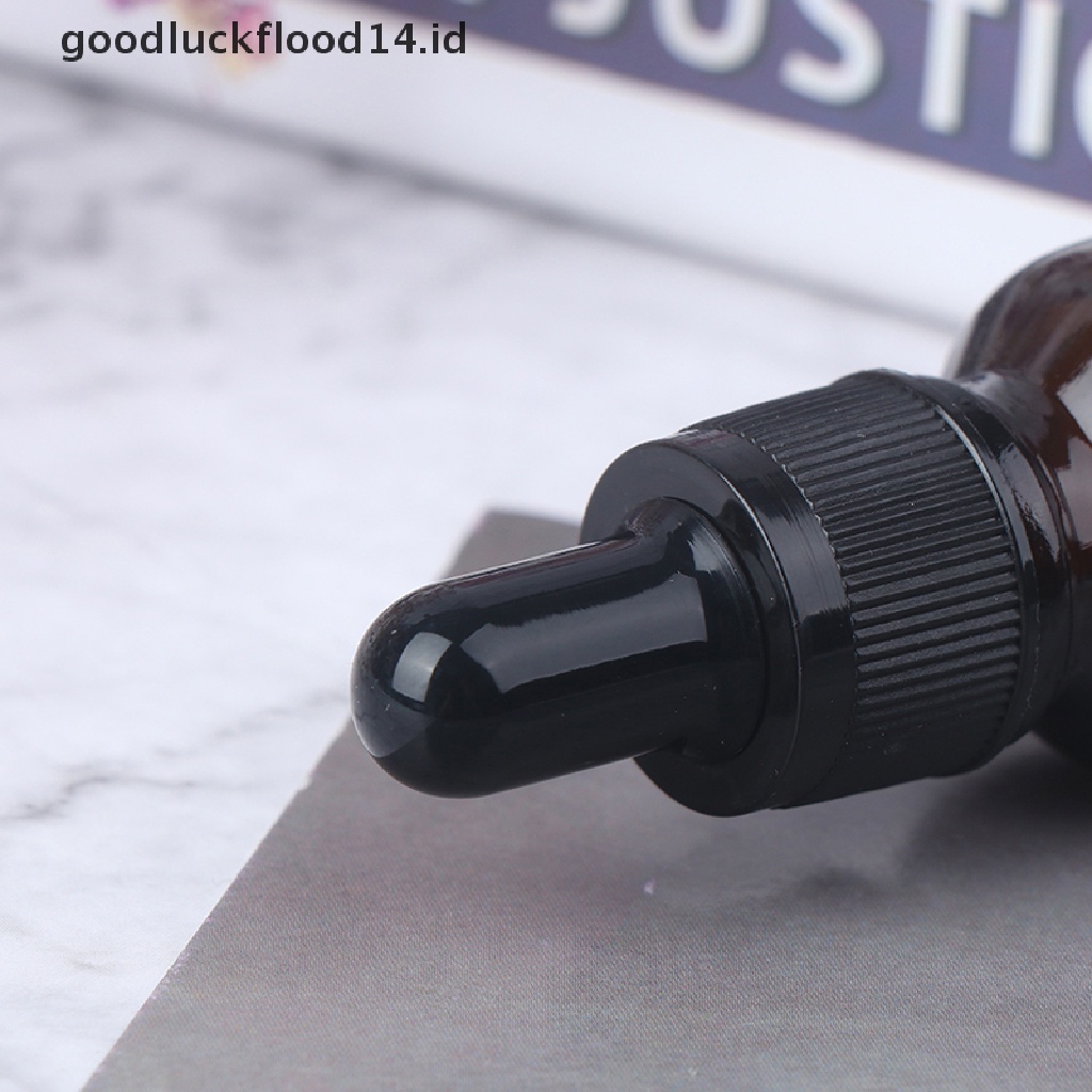 Botol Kaca Kosong Dengan Pipet Warna Coklat Ukuran 5 / 10 / 15 / 20 / 30ml Untuk Essential Oil