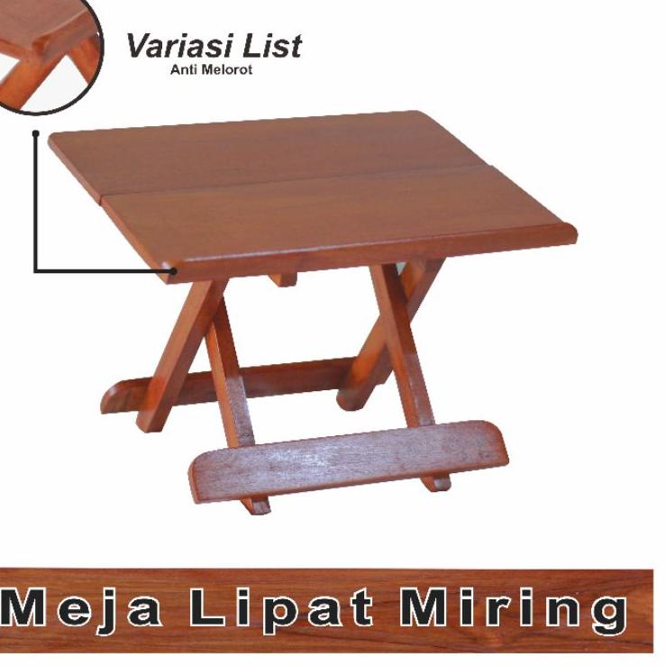 Hot Selling Rehal Al Qur'an Miring / Meja Lipat Portable kayu Plitur Ukuran 36*26