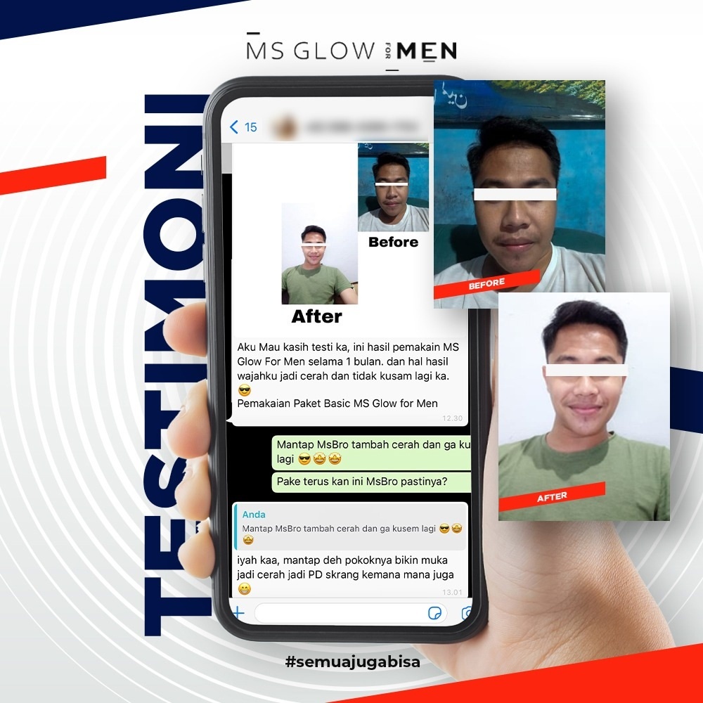 MS Glow Men Paket Basic Complete Skincare Pria Ms Glow For Men Original BPOM Free Pouch / Paket Ms Glow Men Paket Perawatan Wajah