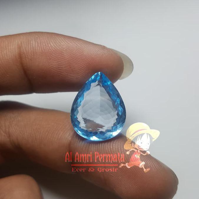 promo harga murah  Blue Topaz Swiss Natural / Natural Swiss Blue Topaz - Liontin Terbaru