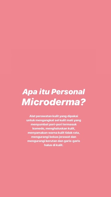 PMD Micro Dermabration Dermabrasi