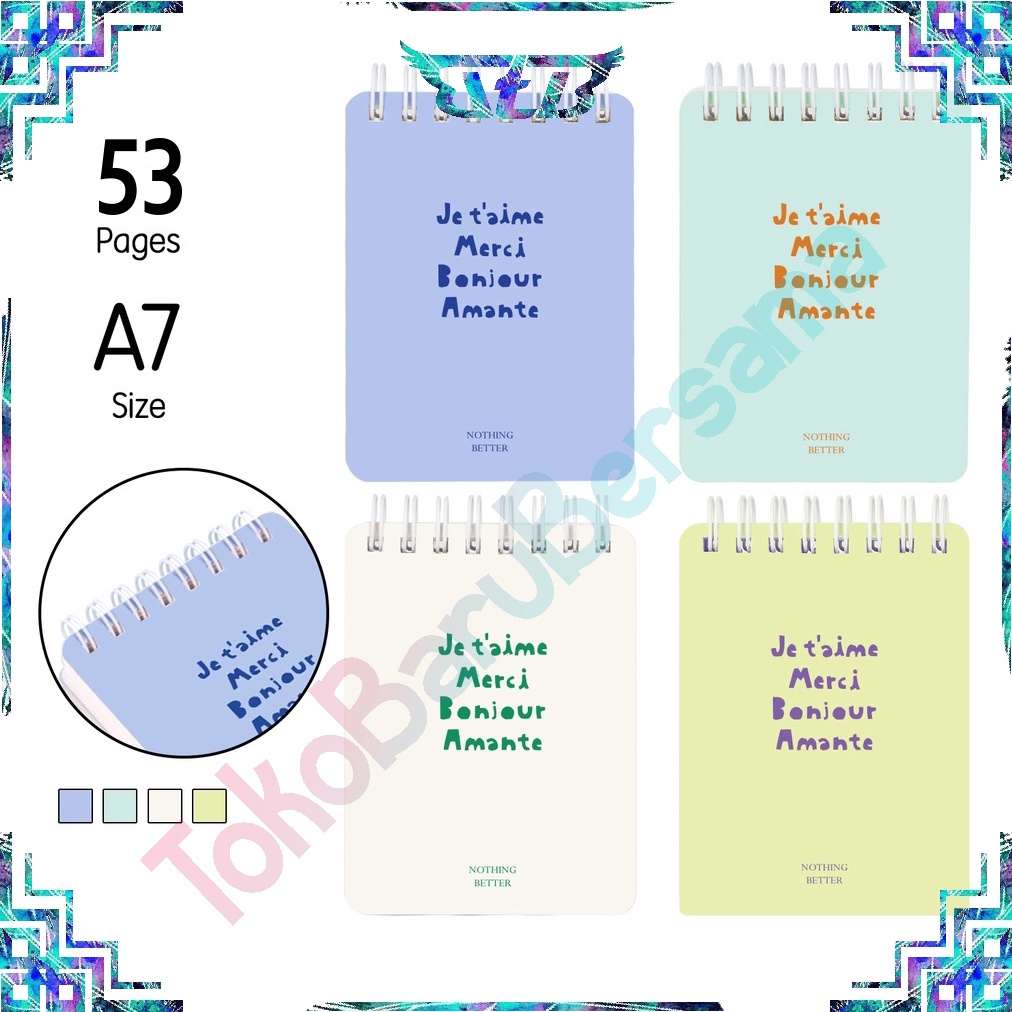 

Spiral Notebook / Buku Tulis Buku Catatan Spiral Mini Pocket A7 S025