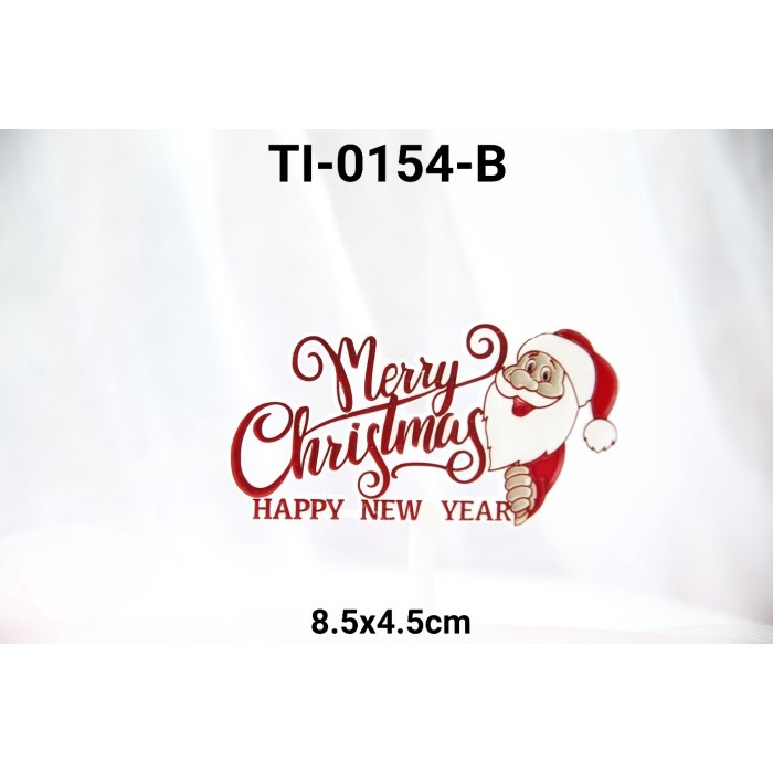 

KUE-PENGHIAS-ALAT- TI-0154-B CAKE TOPPER TULISAN NATAL MERRY CHRISTMAS SINTERKLAS MERAH -ALAT-