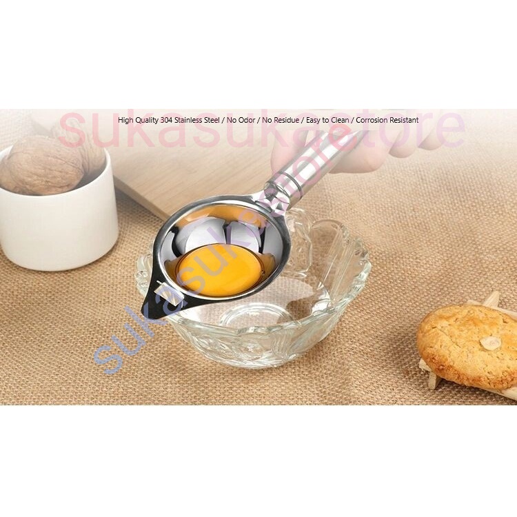 Alat Pemisah Putih dan Kuning Telur Stainless Steel Premium egg separator Praktis