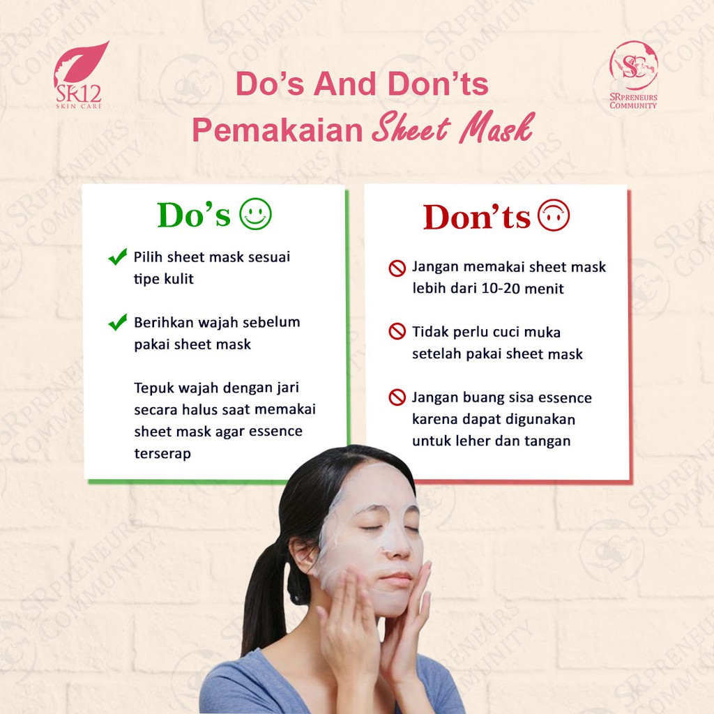 SHEET MASK BRIGHTENING SR12 BPOM / MASKER WAJAH ORIGINAL MENCERAHKAN / SHEET MASK PENCERAH PELEMBAB