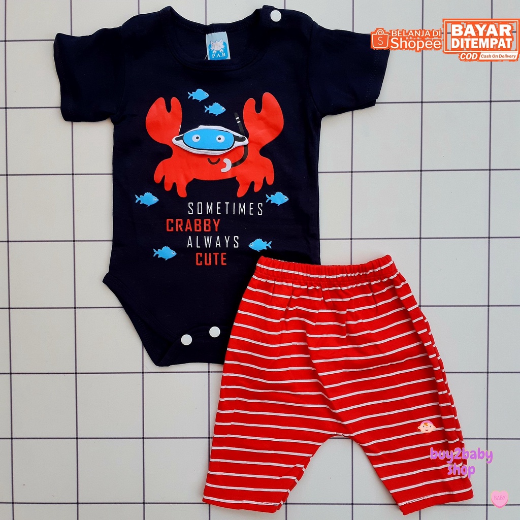 Set jumper bayi baju kodok bayi motif karakter/animal VINATA 0-3 Bulan 1 SET