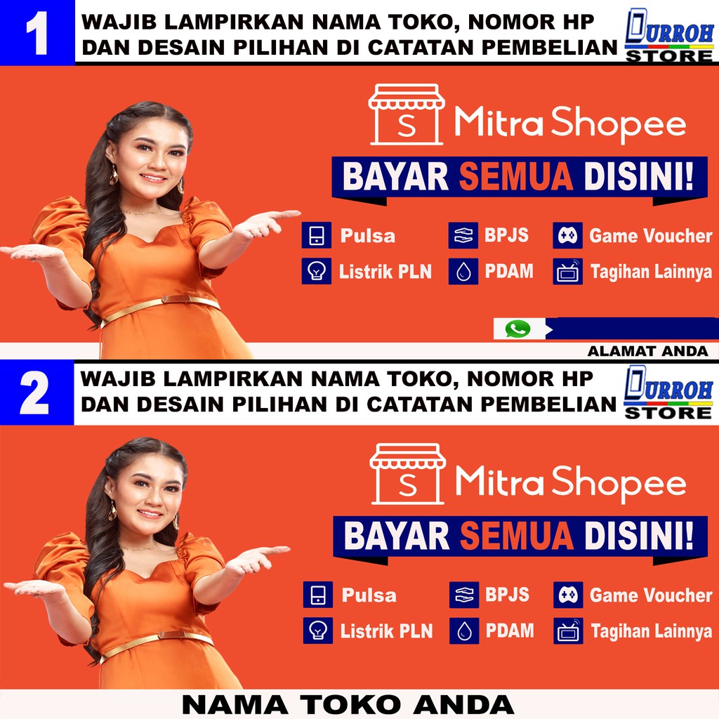 Jual Spanduk Banner Mitra Shopee Mitra Shopeepay Versi Horizontal Shopee Indonesia 9244