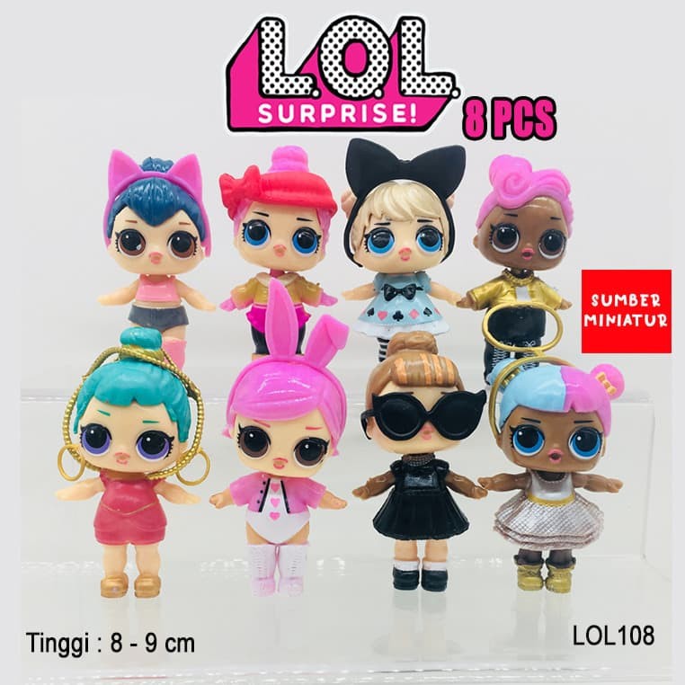 Mainan LOL Set Figure Koleksi Mainan LOL Surprise isi 8 Karakter