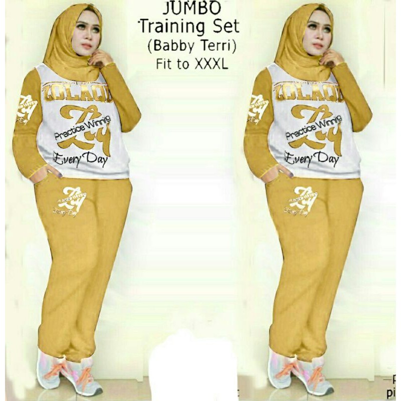 Setelan Training Wanita Gowes  Baju Olah Raga Wanita XL &amp; Jumbo Size