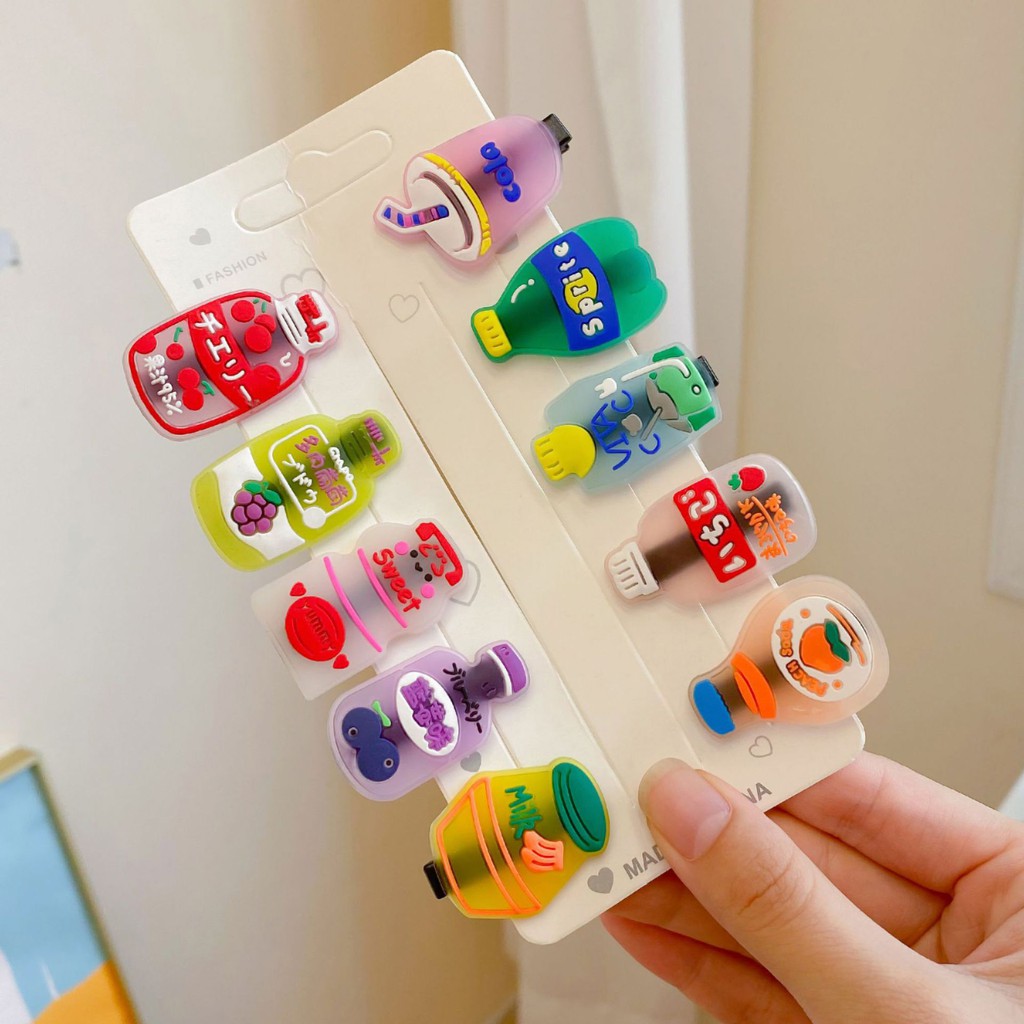 ED - 10PCS / SET JEPIT RAMBUT ANAK SET TERMURAH / JEPITAN RAMBUT ANAK MOTIF KARAKTER KARTUN-JPT - SODA
