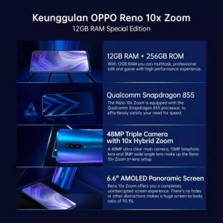 OPPO Reno 10X Zoom 8 GB RAM / 256GB ROM GARANSI RESMI OPPO