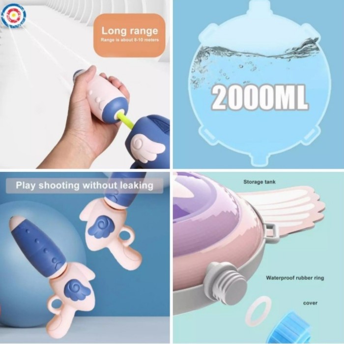 mainan water gun ransel tembakan air pistol air outdoor pistol tas air