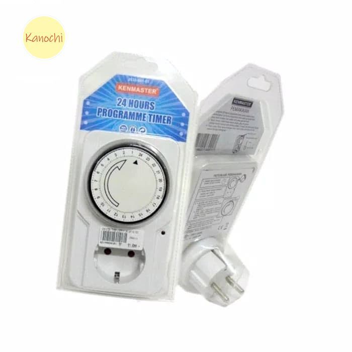 Stop Kontak Timer Listrik Timer Analog Kenmaster 24 jam