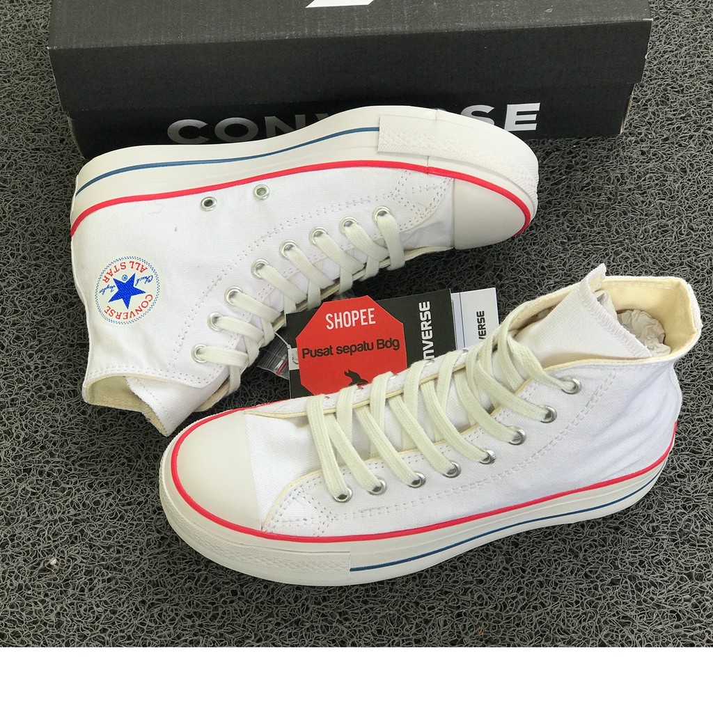 Sepatu Converse Platform High Full White