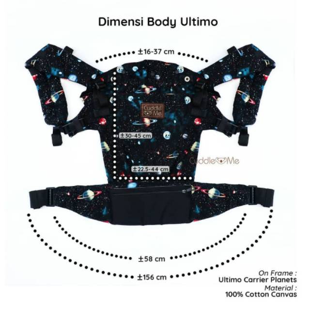 CuddleMe Ultimo Gendongan Hipseat Anak New Born Mshape SNI Bergaransi Ergonomis