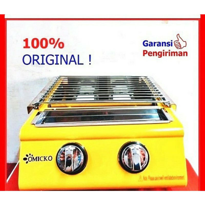 kompor sosis bakar sate 2 tungku omicko