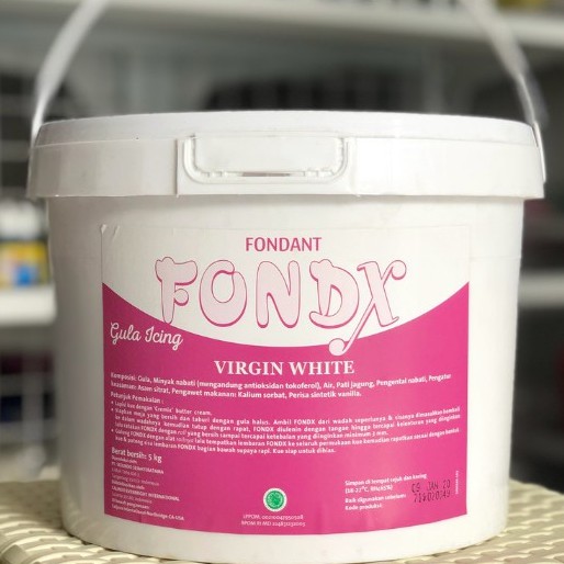 

FONDX Rolled Fondant Virgin White Vanilla PAIL 5 kg