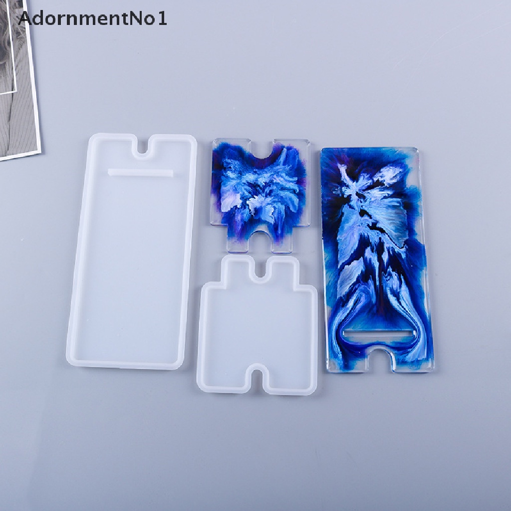 (AdornmentNo1) 1 Set Cetakan Resin Epoksi Bahan Silikon Untuk Membuat Stand Holder Handphone Handmade