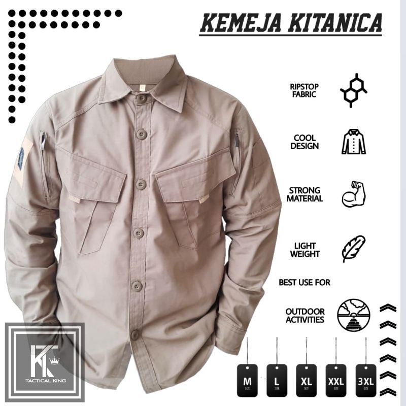 kemeja tactical kitanica panjang outdoor semi parka