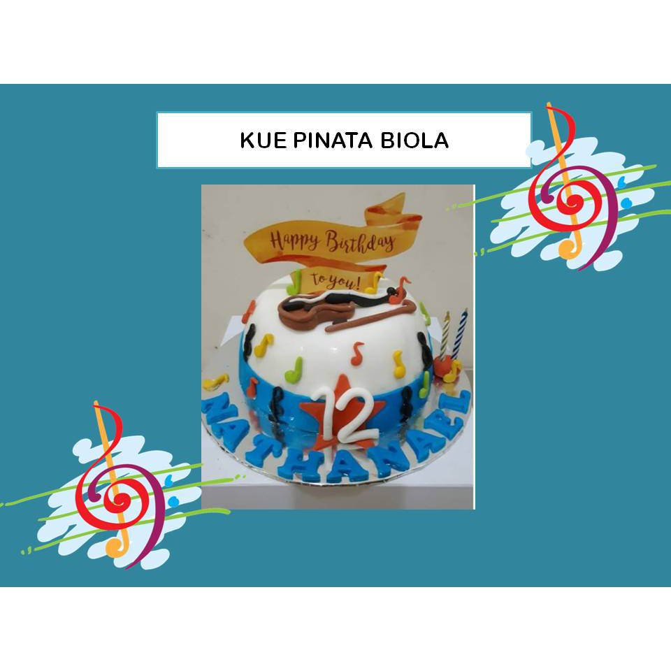 KUE ULANG TAHUN - Pinata cake Biola