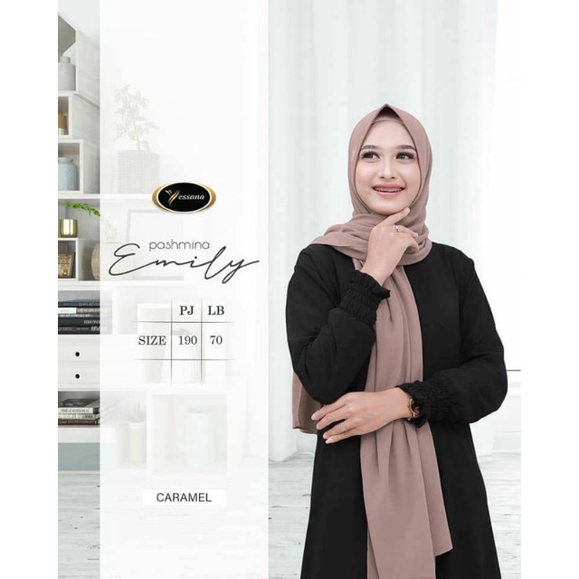 Pashmina emely hijab jilbab kerudung yessana