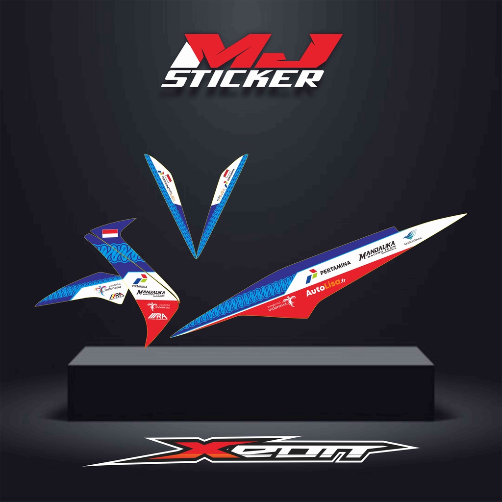 Striping XEON RC/XEON KARBU  Motif Pertamina Mandalika