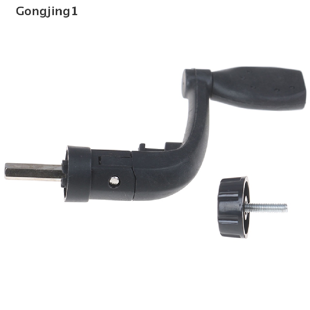 Gongjing1 Reel Pancing Bahan Plastik Warna Hitam Dengan Power Handle Tipe 200