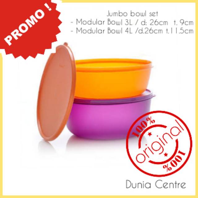 PROMO TUPPERWARE JUMBO MODULAR BOWL SET ORIGINAL