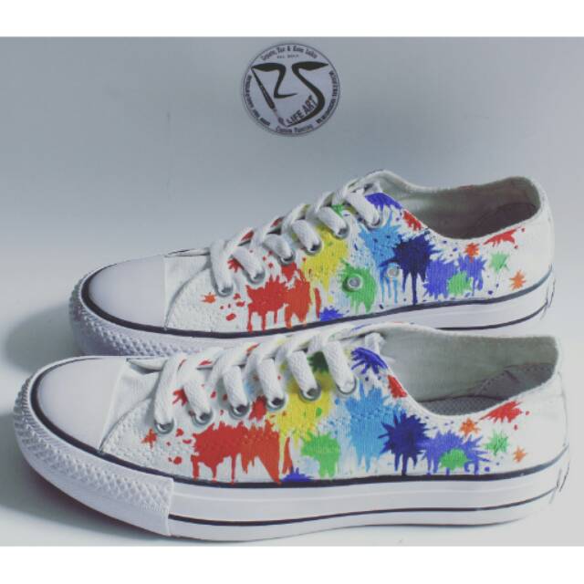  Sepatu lukis  converse abstrak Shopee Indonesia