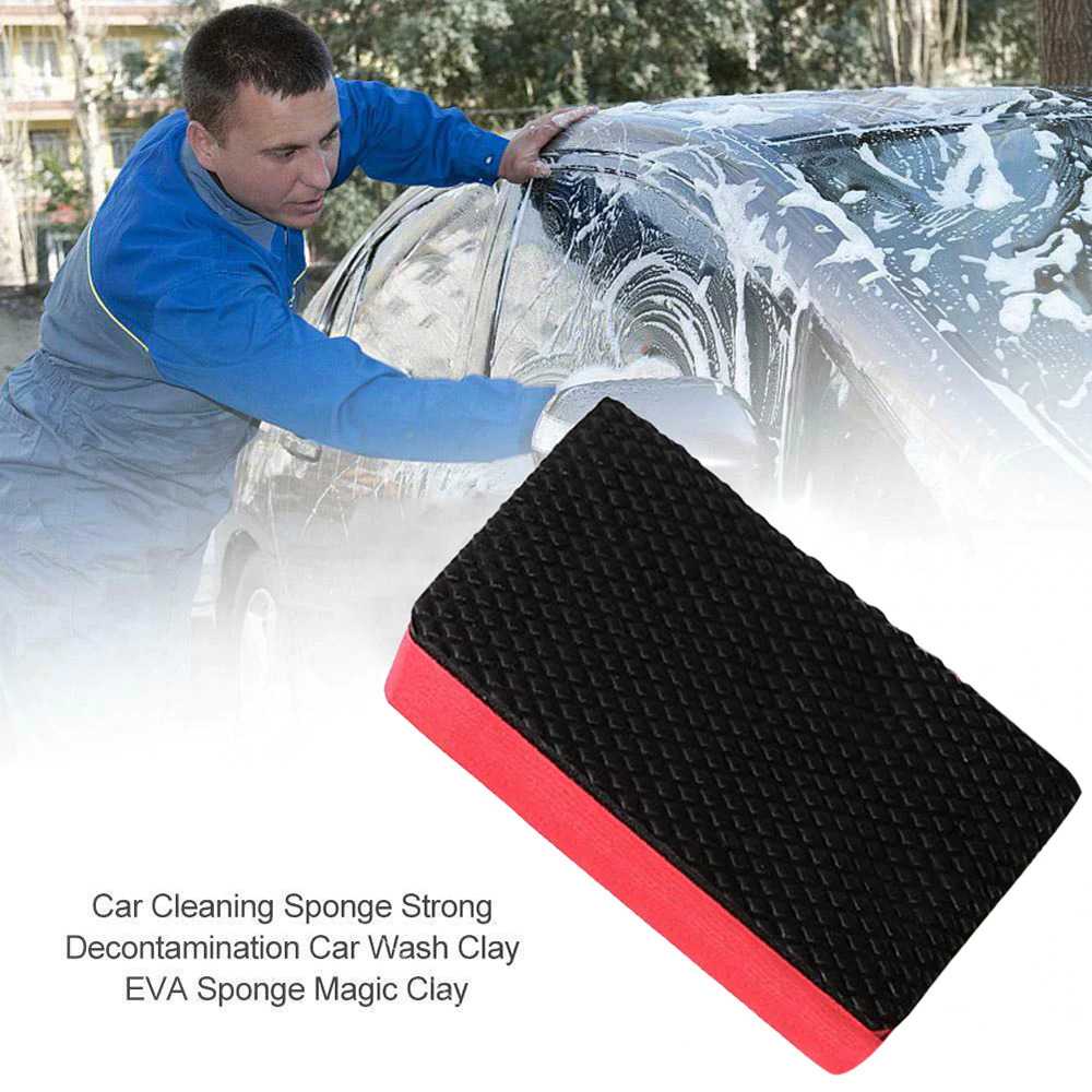 Liplasting Spons Cuci Mobil Magic Clay Sponge Waxing Cleaning - FLS51-Merah