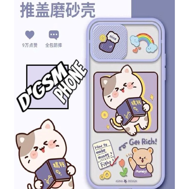 CASE CASING HANDPHONE SOFT SLIDE KARAKTER VIVO Y19 / Y17 / Y15 / Y12 / Y20 / Y12S / Y30 / Y50 / Y51 