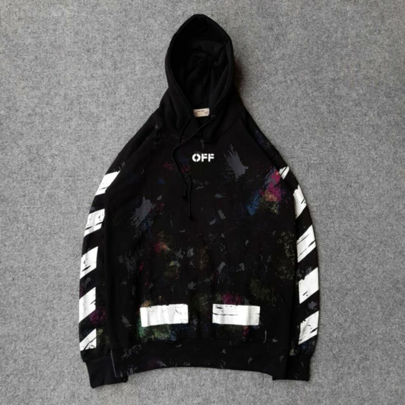 SWEATER JAKET HOODIE OFF WHITE GALAXY FULL TAG&LABEL-2