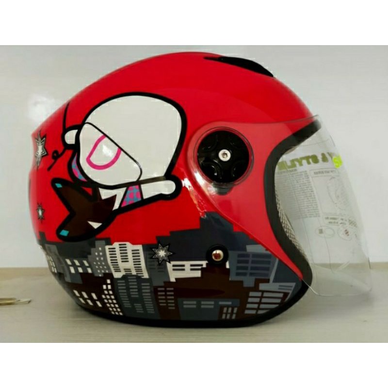 HELM HALFACE HELM BMC DEWASA MOTIF KARTUN