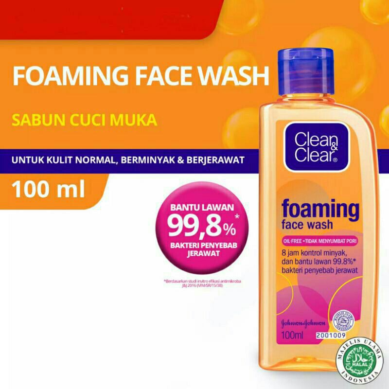 Clean &amp; Clear Foaming Face Wash 100Ml