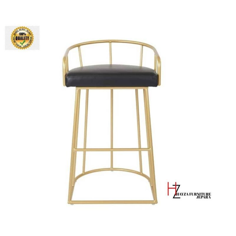 hayzafurniturejepara kursi bar cafe kursi besi gold