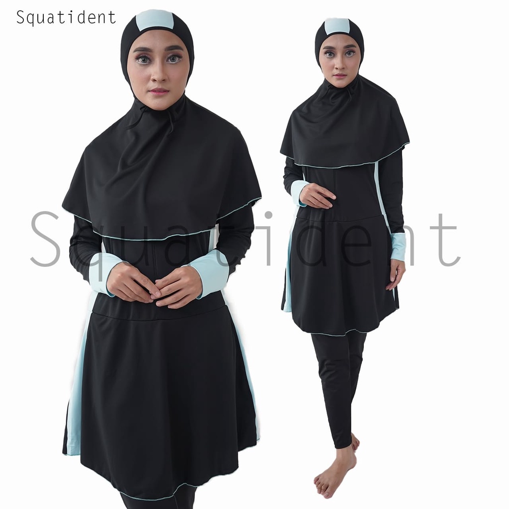 Baju renang muslimah perempuan dewasa baju renang muslim wanita remaja baju renang hijab syari kerudung panjang menutupi dada-2
