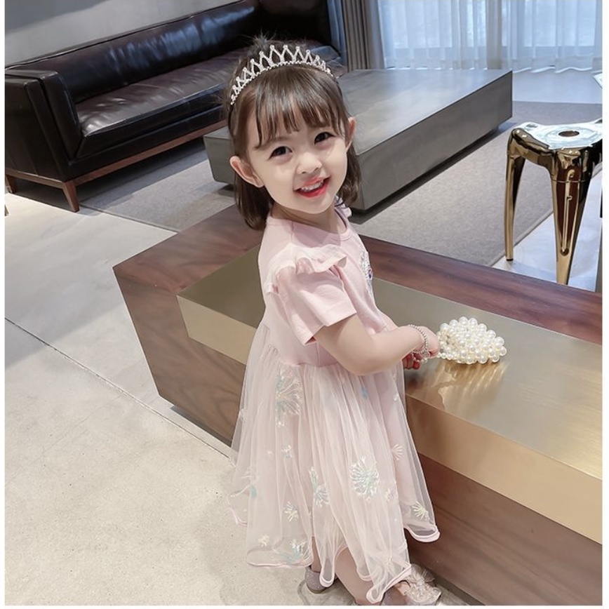 babyfit dress tutu anak perempuan frozen ICE baju gaun impport ds-804