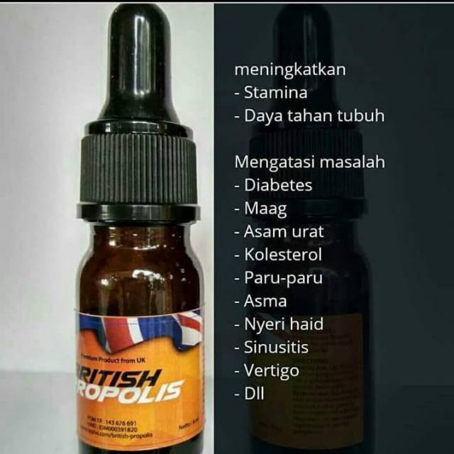 BRITISH PROPOLIS OBAT HERBAL OBAT KUAT OBAT NAPSU MAKAN OBAT HAID SUPLEMEN MAKANAN