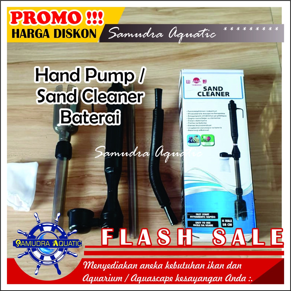 Alat Kuras Aquarium ELEKTRIK , Hand Pump BATERAI, Sand Cleaner Elektrik Batrai Portabel Baterai