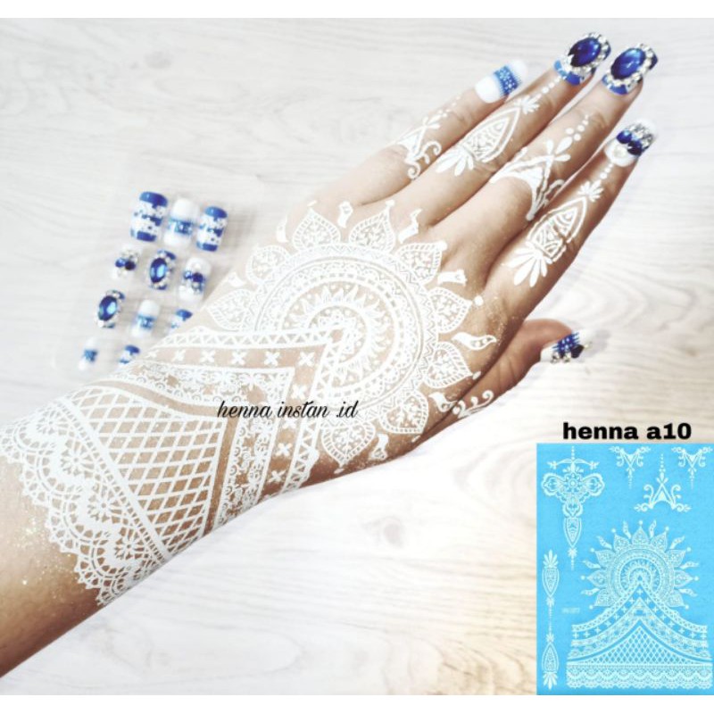HENNA INSTAN / HENA TATTO PENGANTIN / FREE GLITER-A10