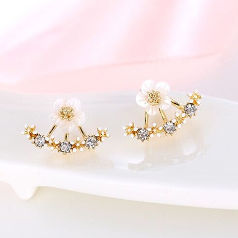 Anting bunga krisan temperamen liar anting wanita cantik